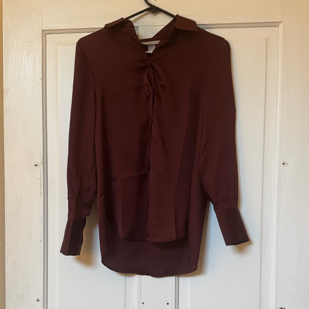 H&M Deep Burgundy Blouse